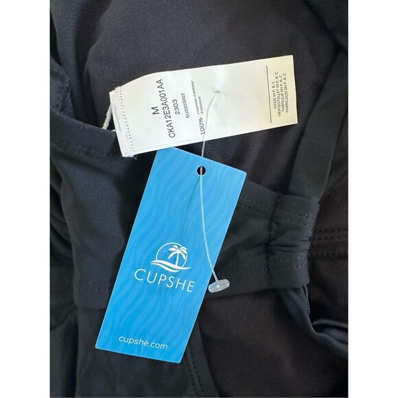 Cupshe Maternity Black One Piece Swimsuit Size Medium New - Picture 5 of 6